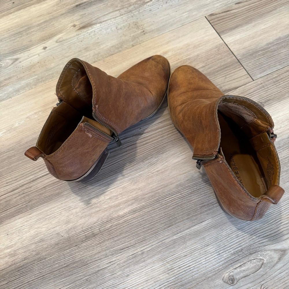 Lucky Brand Double Zip Leather Booties - Picture 5 of 5